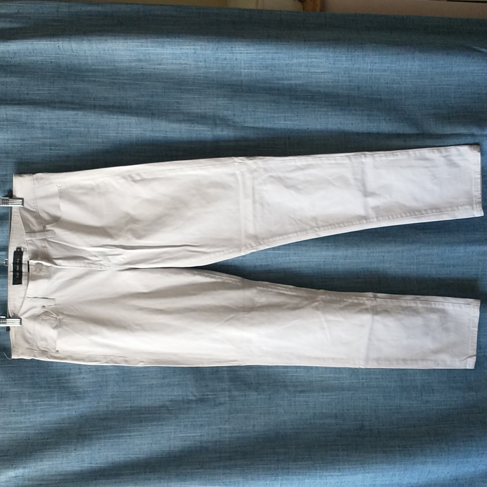 COPY - Cream colored Calvin Klein stretchy jeans boot cut